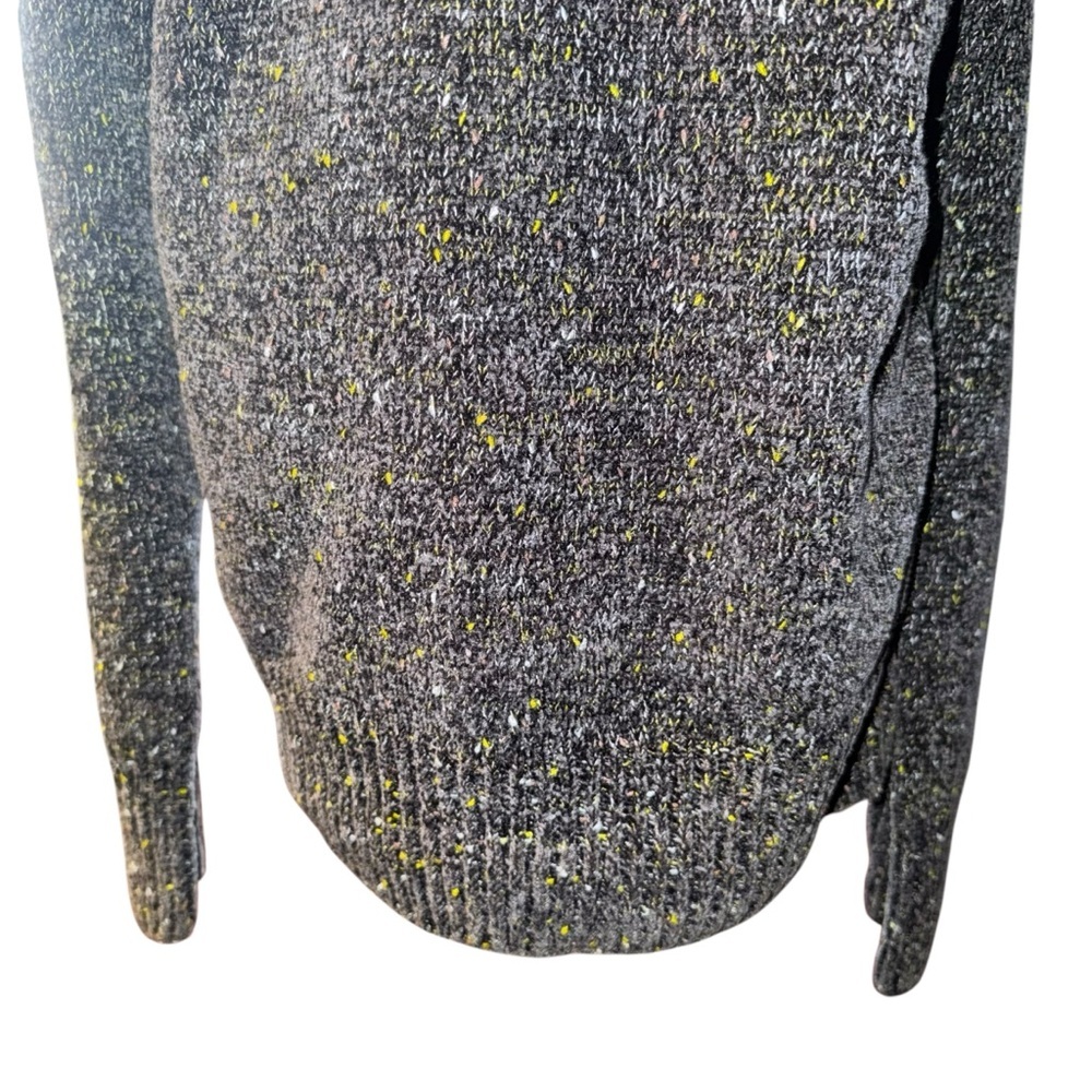 PRANA Cypris Speckled Marled Knit Sweater Gray Chenille Boatneck Tunic Size L - Picture 6 of 15